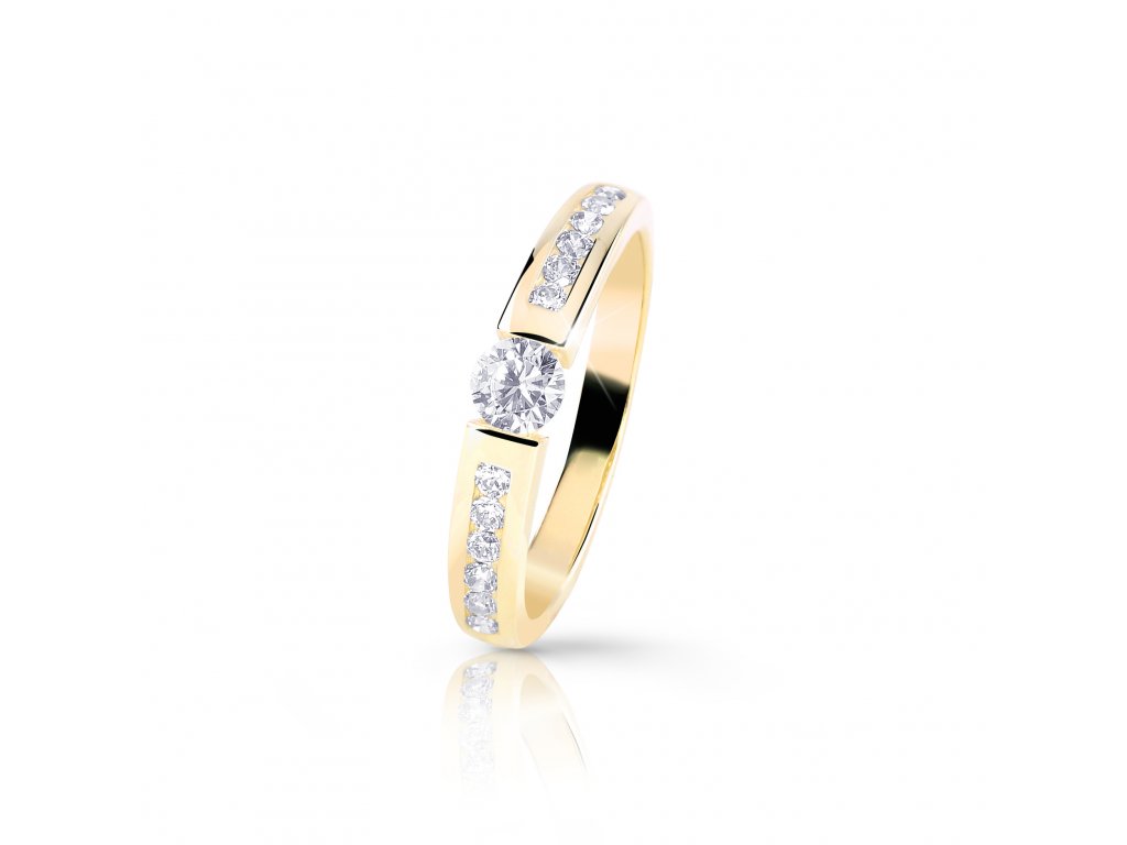 Dokonalý dámský prsten Z8034 ze zlata se zirkony