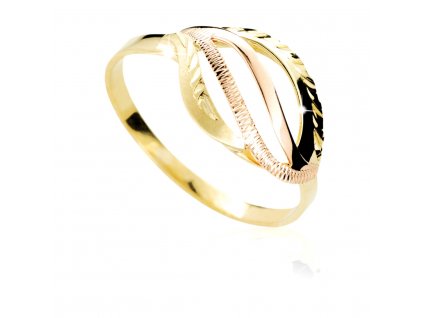 Zlatý ručně porývaný prsten M450