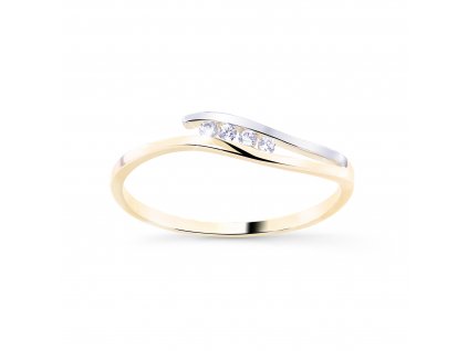 Designově dokonalý dámský prsten Z8026 ze zlata se zirkony
