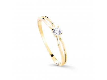 Jemný zásnubní prsten Z8027 ze zlata s diamantem