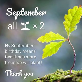 🌳+🌳 September is the month of my personal birthday 🎉 so I decided to give a present to all of us, all beings and our...