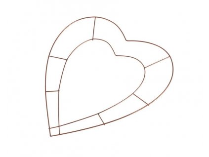 srdce z mosazneho dratu na aranzovani 30 5cm