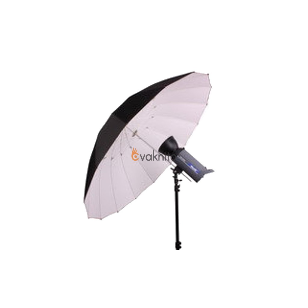 Reflexný dáždnik Jumbo 180 cm čierny / biely BRESSER SM-14