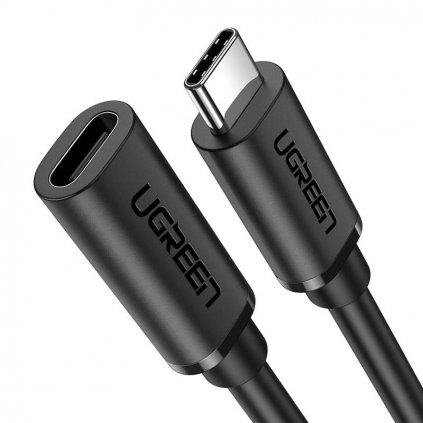 111312 ugreen kabel usb typu c 3 1 gen2 samec samica s niklovym pokovovanim 1 m cierny