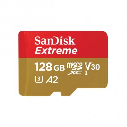sandisk sandisk extreme microsdxc 128gb sd adapter 190mb s and 90mb s a2 c10 v30 uhs i u3 ie120424249