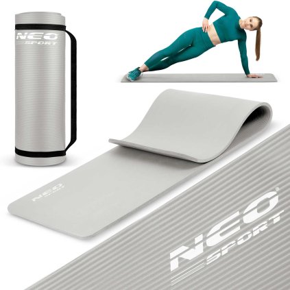 Cvičebná podložka 183 x 60 cm Neo-Sport - 192200 sivá