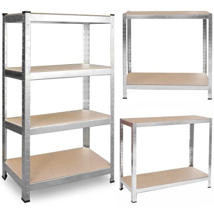 Kovový skladovací regál 150 x 75 x 30 Plonos 470000
