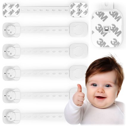 Bezpečnostné zariadenie na otváranie skríň Ricokids 798200 6 ks biela