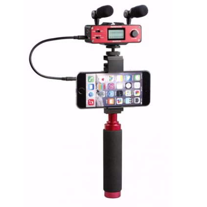 Dvojkanálový audio adaptér Saramonic SmartMixer s mikrofónmi