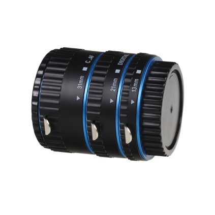 Medzikrúžky makro CANON auto s AF s kovovými kontaktmi - modré