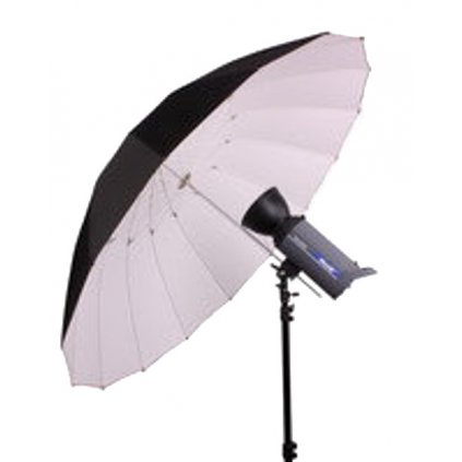 Reflexný dáždnik Jumbo 180 cm čierny / biely BRESSER SM-14