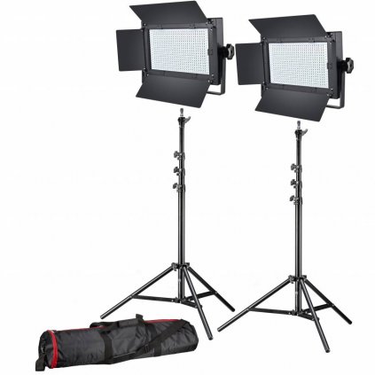 Štúdiový set LED foto / video 2x LG-600 38 W / 5 600 LUX + 2x statív