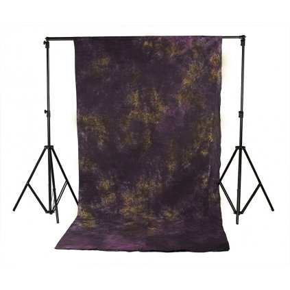 Mušelínové pozadie 3x3 m, batikovaná fialovo-hnedá