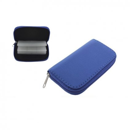 mini portable memory sd protector pouch bag blue