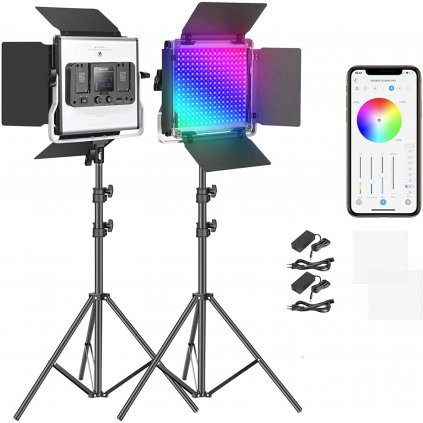 Profesionálne RGB LED video svetlo - 360°, CRI 98+