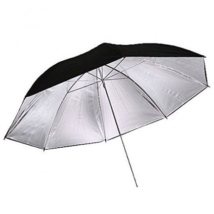 Reflexný dáždnik čierno / strieborný 110cm BRESSER BR-BS110
