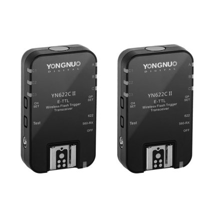 Bezdrôtový rádiový odpaľovač Yongnuo YN-622C II - set 2x prijímač/vysielač do Canon e-TTL