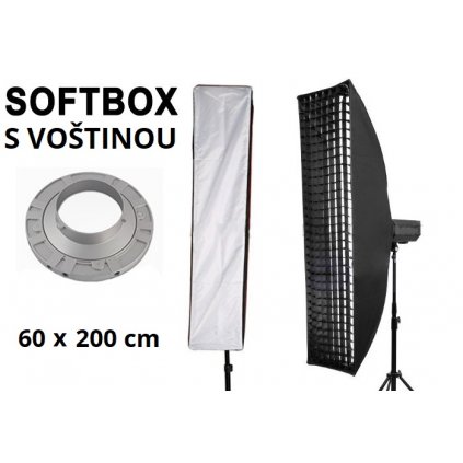 Softbox 60x200cm STRIP s voštinou, úchyt Bowens