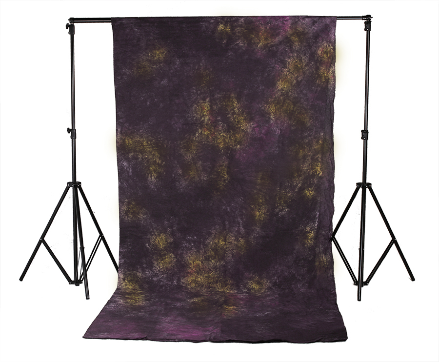 MASSA Mušelínové pozadie 3x3 m, batikovaná fialovo-hnedá