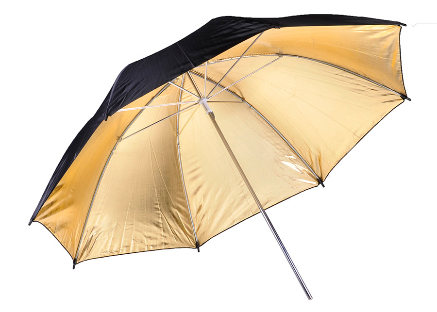 TGstudio Odrazový dáždnik čierno/zlatý 83 cm