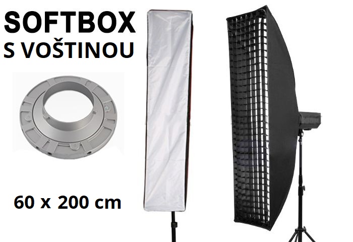 TGstudio Softbox 60x200cm STRIP s voštinou, úchyt Bowens