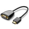 109662 adapter ugreen mm105 hdmi na vga bez zvuku cierny