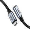113730 ugreen us372 kabel usb typu c 3 1 gen2 samec samica s niklovym pokovovanim 1 m cierny