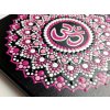 Růžová mandala s ÓM symbolem - 30 cm