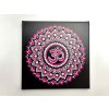Růžová mandala s ÓM symbolem - 30 cm