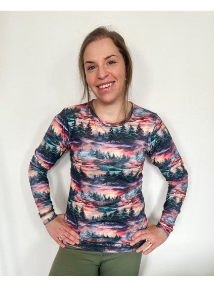 Dámske tričko "Farebný les"