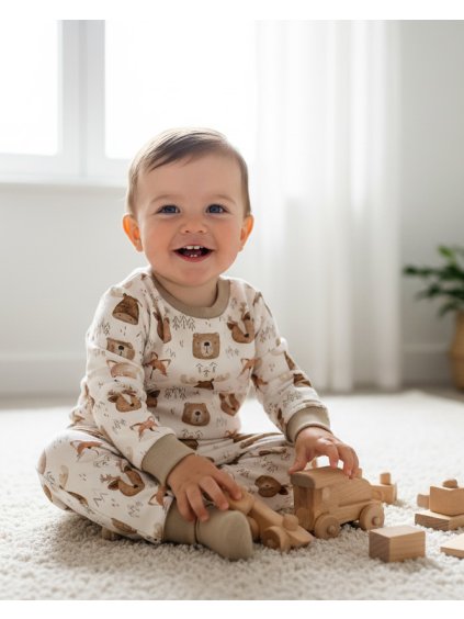 Tepláková  súpravka "Kanadské zvieratká"