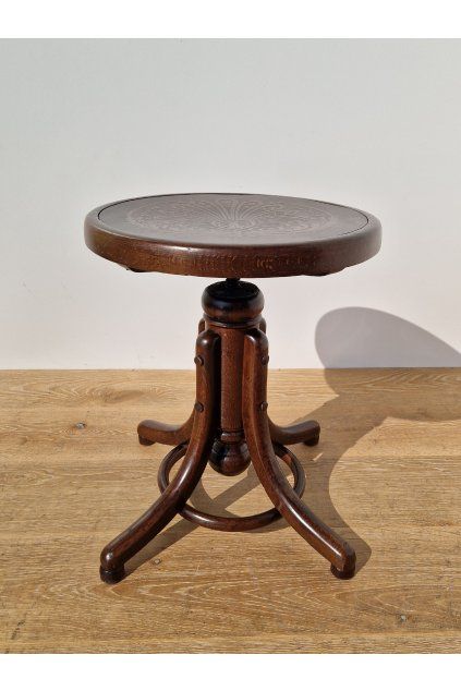 Klavírní otočná stolička Thonet