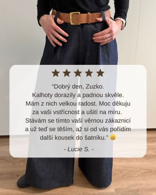 💬 Zpětná vazba, která mi udělala radost!🙏 Když od zákaznice přijde zpráva, že kalhoty sedí skvěle a dělají jí radost, vím,...