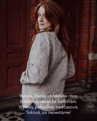 Bunda, která není jen o střihu, ale o pocitu. Oversize silueta, stylové ohrnutí rukávů, kvalitní patenty a náplety, které...