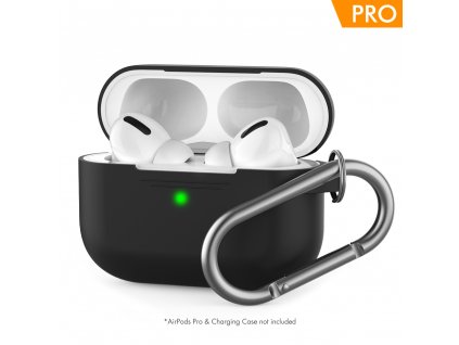 AhaStyle Silicone Case for AirPods Pro with Belt - Black