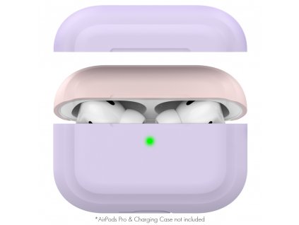 AhaStyle Silicone DUO Case for AirPods Pro - Lavender/Pink 