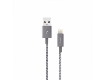 Moshi Integraª USB-A Charge/Sync Cable w Lightning Connector (0.25 m) - Titanium Gray