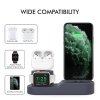 AhaStyle 3 in1 Silicone Charging Stand for iPhone/Watch/AirPods - Grey