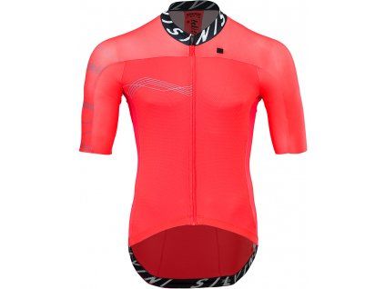 Pánský cyklistický dres Stelvio MD1604 ruby-black
