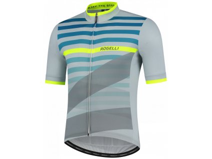 Pánský cykloset Rogelli STRIPE FUSE, šedo-reflexní žlutý