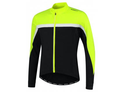 COURSE, cyklistický dres dl. rukáv, černá-reflexní žlutá-bílá