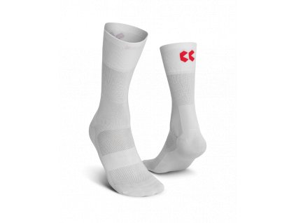 Ponožky vysoké RIDE ON Z, bílé/červené