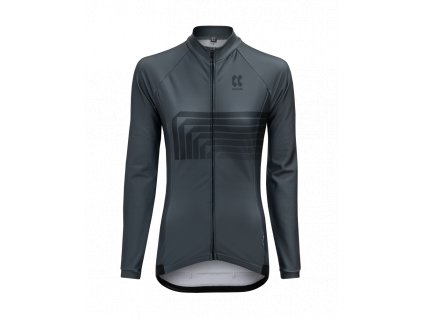 Dámský cyklistický dres MOTION Z2 dlouhý rukáv, šedý