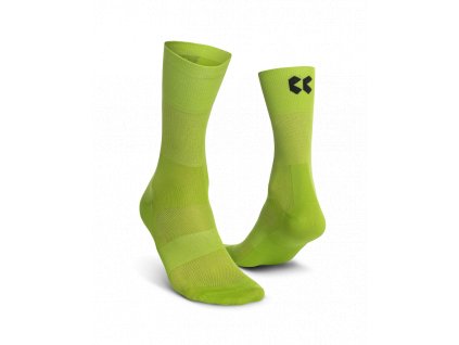 Cyklistické ponožky KALAS Z3 | Ponožky vysoké | lime