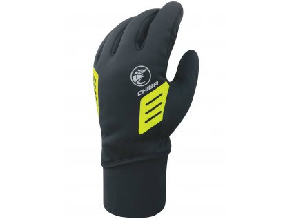 Chiba ICE s Primaloftovou výplní, černo-reflexní žluté Velmi silně hřejivé zimní rukavice