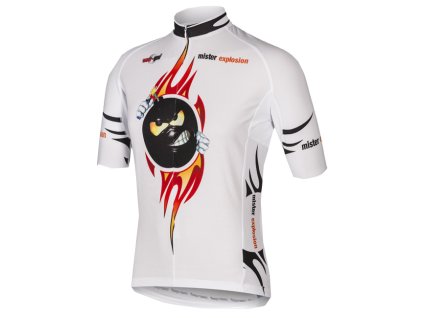 Wear-Gear pánský cyklistický dres Mr. Explosion bílý