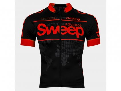 Cyklistický dres Sweep RACE D026 black/red