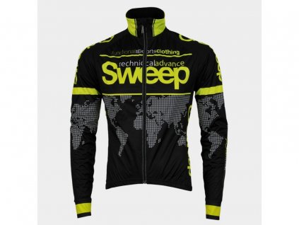 CYKLISTICKÁ BUNDA NOWIND SILNÁ J010 black/yellow fluo