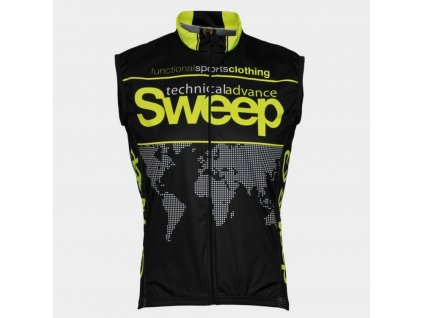 CYKLISTICKÁ VESTA SWEEP NOWIND V004 black/yellow fluo