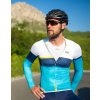 Cyklistický Dres dlouhý rukáv PASSION X9 modrý/žlutý